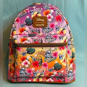Loungefly x Disney Aloha Hawaiian Floral Stitch All Over Print Backpack